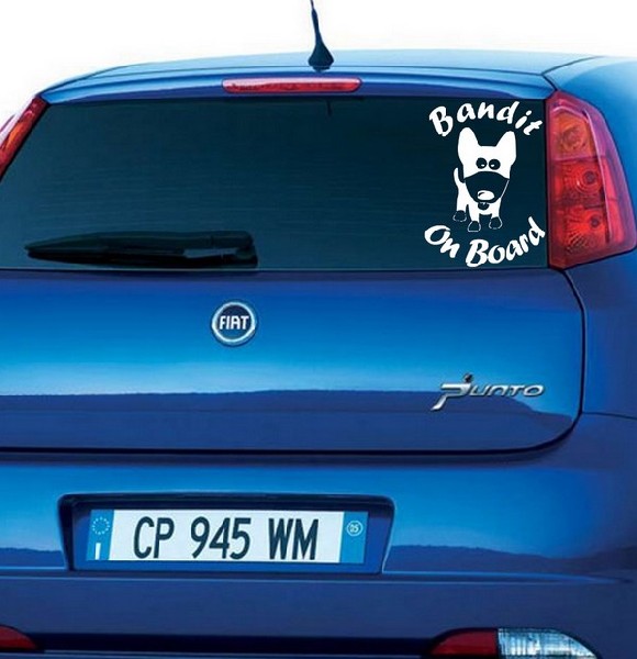 Example of wall stickers: Dog on board 1